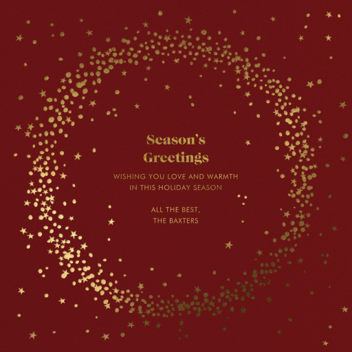 Wreath of Stars - Holiday Card by Paperless Post