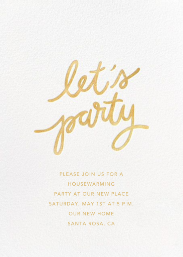 Party Script (Tall) - Housewarming Invitation by Sugar Paper