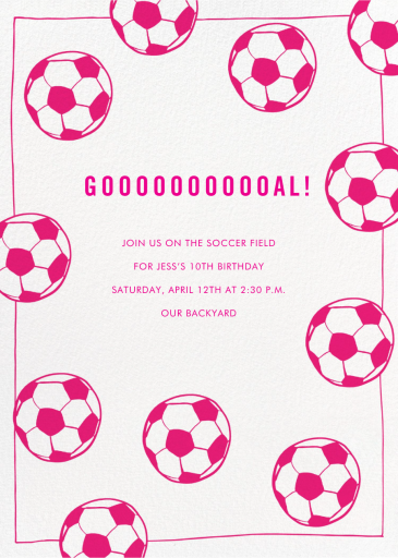 Futbol - Birthday Invitation by Linda and Harriett