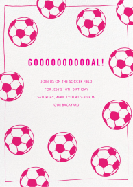 Futbol - Birthday Invitation by Linda and Harriett