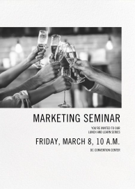 Simple Black and White (Photo) - Seminar Invitation by Paperless Post