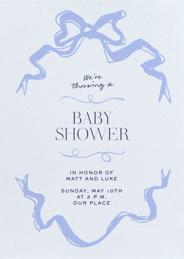 Bows and Loops - Baby Shower Invitation by Pulp Templates Co.