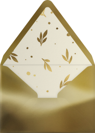Sobre « Card » con motivos florales dorados para las fiestas de 2027