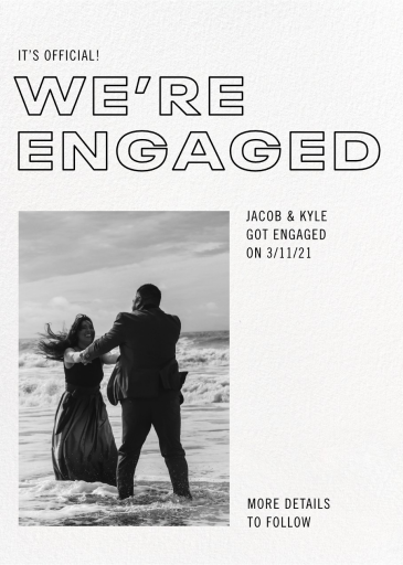 Show Bill - Wedding Announcement by Paperless Post