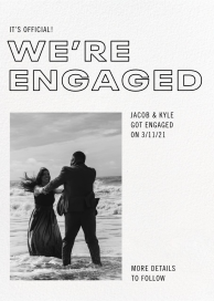 Show Bill - Engagement Announcement by Paperless Post