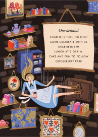 Alice in Wonderland - First Birthday Invitation by Rifle Paper Co.