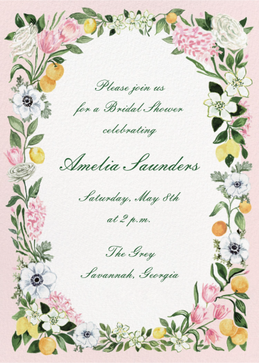 Spring Garland (Lucy Young) - Bridal Shower Invitation by Dogwood Hill