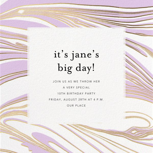 Marbleous - Birthday Invitation by Ashley G