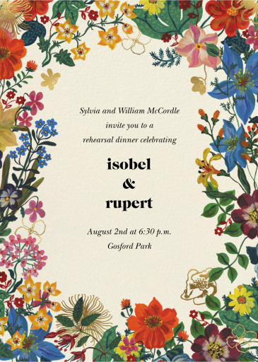 En Fleurs - Wedding Weekend Invitation by Nathalie Lété