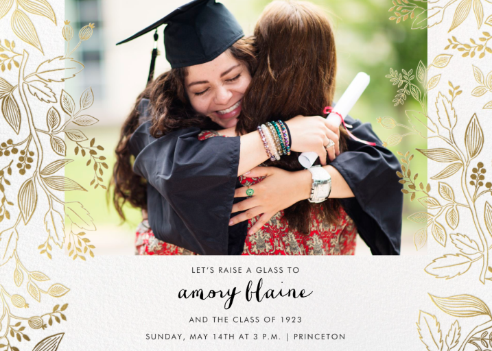 Queen Anne Photo (Horizontal) - Graduation Party Invitation by Rifle Paper Co.