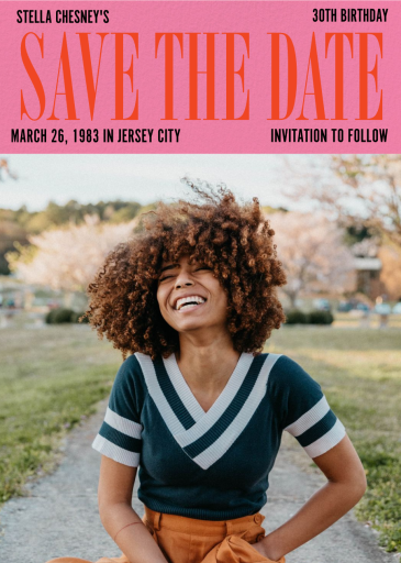 Think Pink - Save the Date by Paperless Post