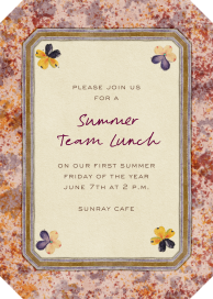 Speckled Florals - Dining & Drinks Invitation by Fin Fellowes