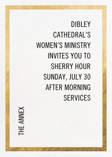 Simple Gold Border by Paperless Post