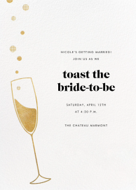 Champagne Flute - Bridal Shower Invitation by Paperless Post
