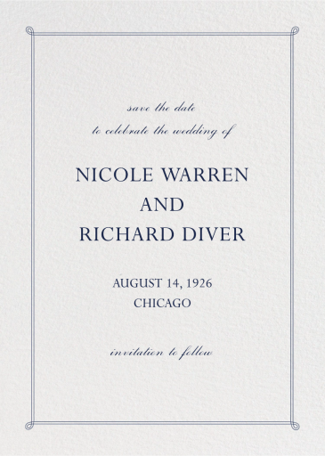 Double Loop Frame I (Save the Date) - Invitation by Paperless Post