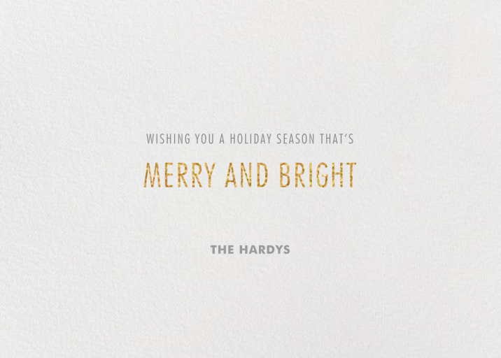 Holly Go Brightly - Holiday Card by Paperless Post - Back