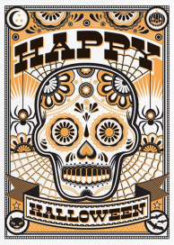 Psychedelic Skull by Hello!Lucky