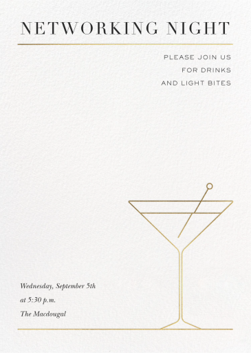 Tini Time - Networking Event Invitation by Paperless Post