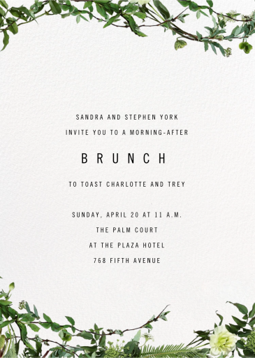Chincoteague Vine - Wedding Brunch Invitation by Paperless Post