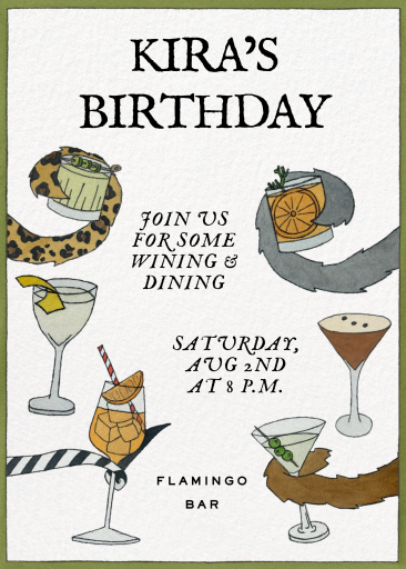 Wild Animal Cocktail Invitation