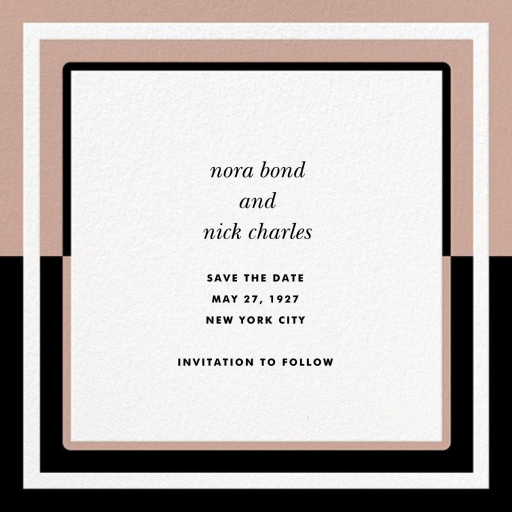 Colorblocked Border - Save the Date by kate spade new york