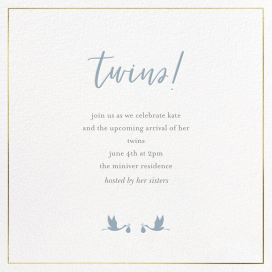 Small Storks - Baby Shower Invitation by Sugar Paper