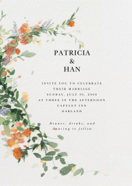 Watercolor Floral Garland - Wedding Invitation by Paperless Post