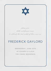 Indented Rounded Corners Tall - Bris/Baby Naming Invitation by Paperless Post