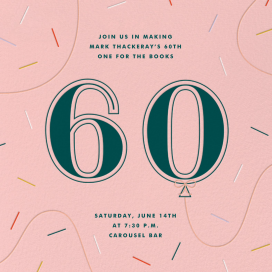 Balloon Drop - 60th Birthday Invitation by Paperless Post