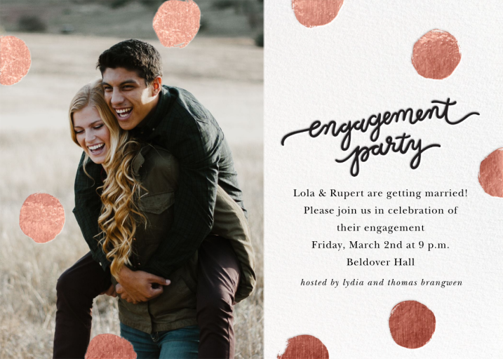 Big Dot Engagement (Photo) - Engagement Party Invitation by Sugar Paper