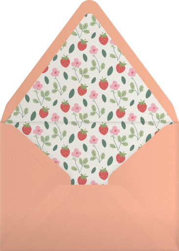 Baby in Bloom Strawberry Invitation Envelope