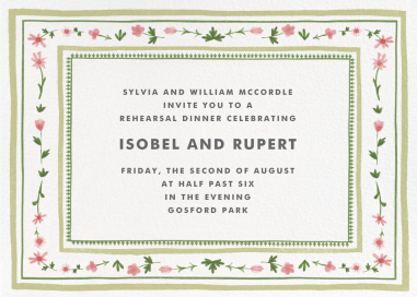 Floral Border - Rehearsal Dinner Invitation by Paperless Post
