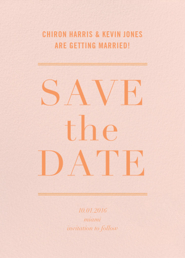 Typographic II - Save the Date - Save the Date by kate spade new york