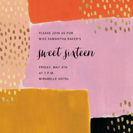 Dappled Blocks - Sweet 16 Invitation by Ashley G