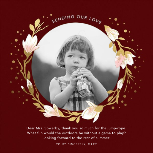 Magnolia Roundel - Thank You Card by Paperless Post