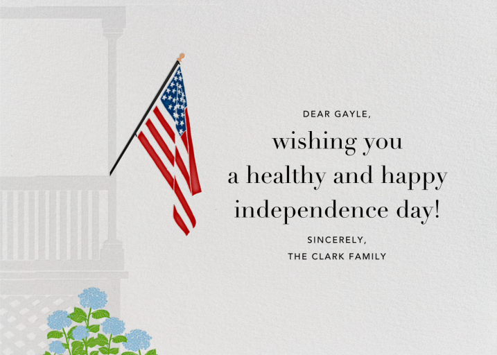 Porch Flag - 4th of July Card by Paperless Post