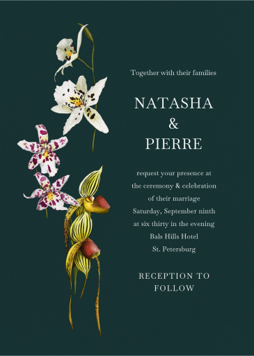 Floating Orchids - Wedding Invitation by Oscar de la Renta