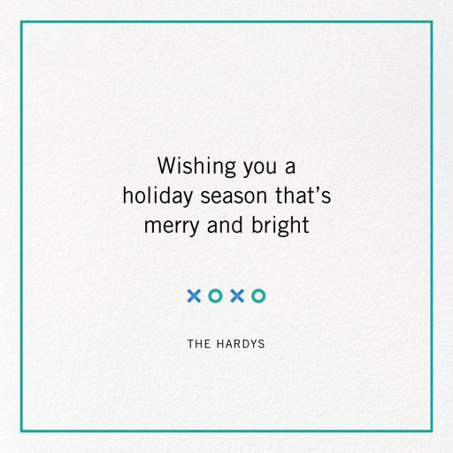 Kisses & Wishes (Photo) - New Year's Card by Jonathan Adler - Back