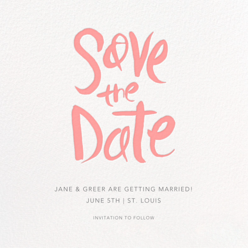 Ink Save The Date by Linda and Harriett