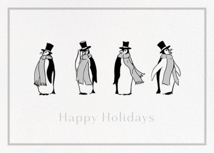 Penguins - Holiday Card by Paperless Post