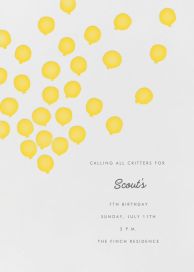 Balloons - Birthday Invitation by Linda and Harriett