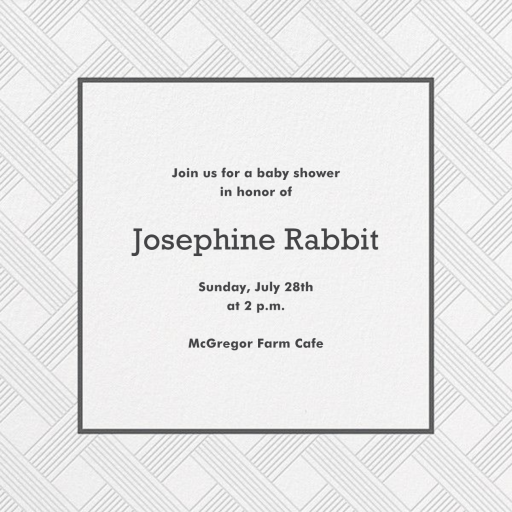 Basket Weave (Invitation) by Jonathan Adler
