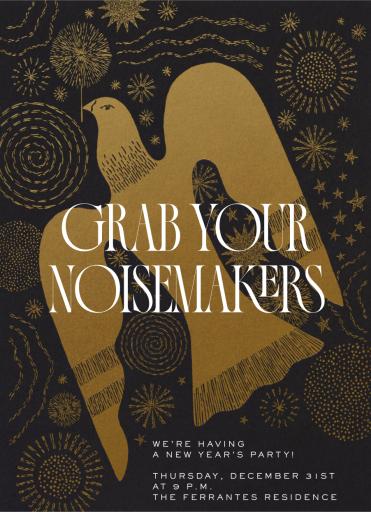 Golden Flight - New Year's Eve Invitation by Paperless Post