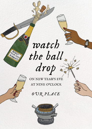 Champagne NYE Celebration Invitation