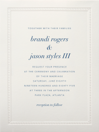 Corinthian Embossed Border by Paperless Post