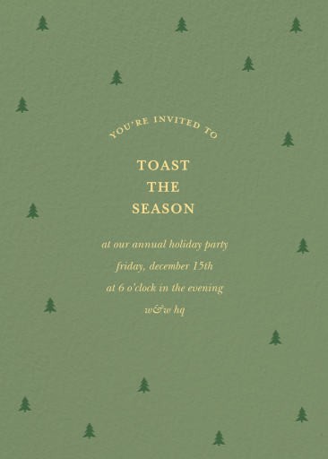 Mini Trees - Corporate Holiday Party Invitation by Sugar Paper