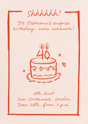 Petit Gâteau - Birthday Invitation by Pulp Templates Co.