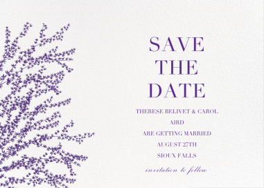Forsythia Branch (Horizontal) - Save the Date by Paperless Post