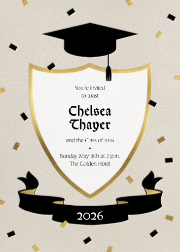 Cap and Plaque - Celebration Invitation by Paperless Post