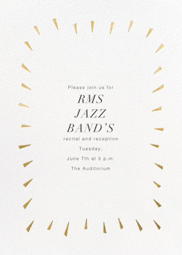 Éclat - Recital Invitation by Paperless Post